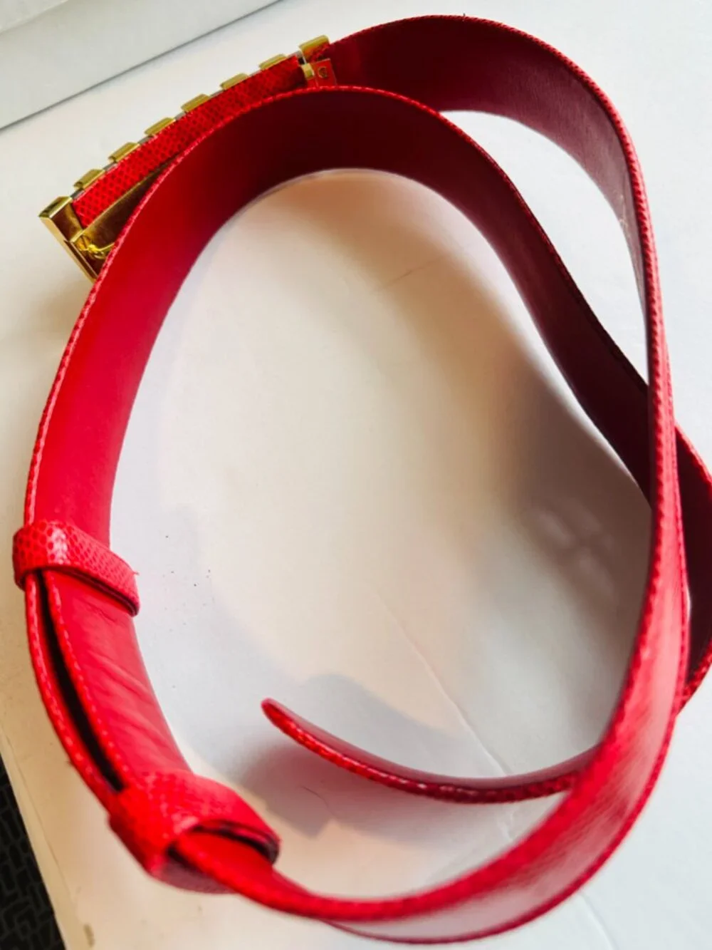 Judith Leiber Vintage Art Deco Red Belt